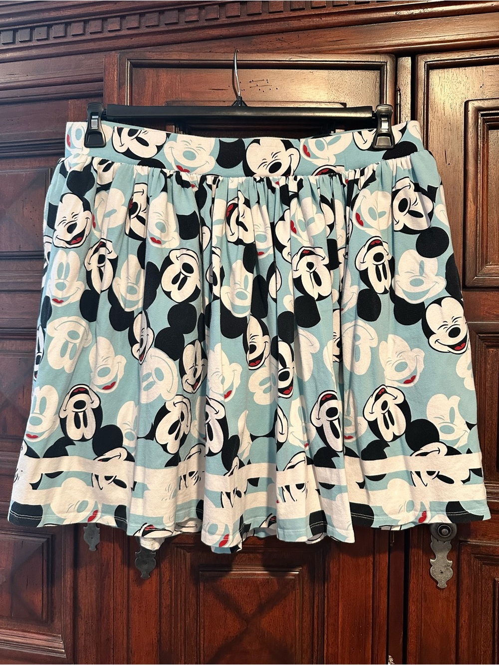 2 18/20 18W 20W Disney Light Blue Mickey Mouse Skater Skirt POCKETS Cruise Park